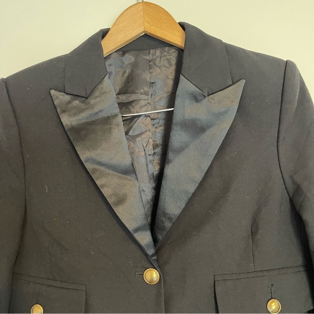 Saint Laurent Blazer Tuxedo lapel Black Jacket with Gold Buttons 40 - Picture 4 of 15